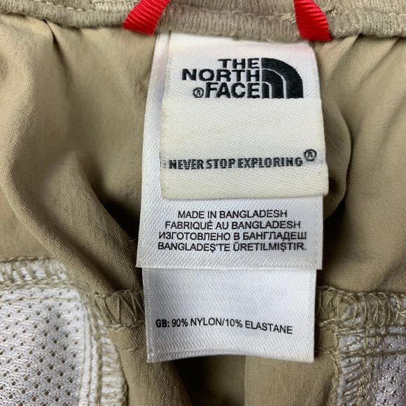 The North Face womens M beige cargo convertible roll up outdoor hiking pants - Picture 4 of 8